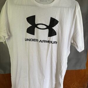 Under Armour White and Black Short Sleeve Tees